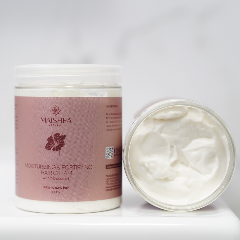 Crème capillaire hydratante & fortifiante à l'huile d'hibiscus