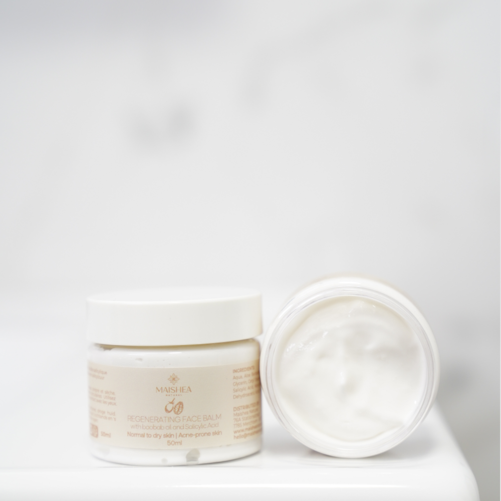 Baume visage régénérant à l'huile de baobab et à l'acide salicylique