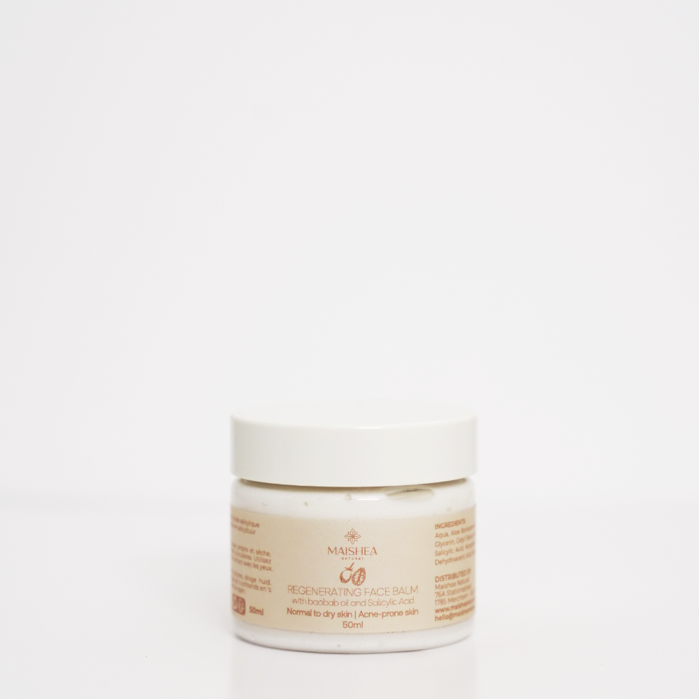 Baume visage régénérant à l'huile de baobab et à l'acide salicylique