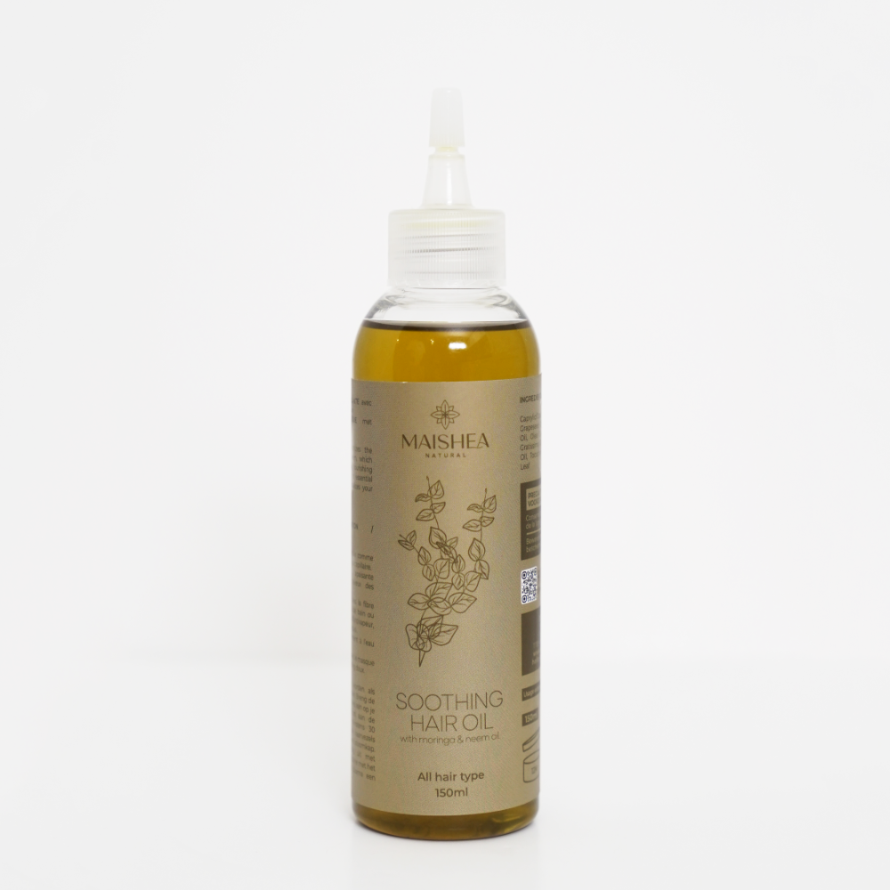 Huile capillaire apaisante au moringa et neem